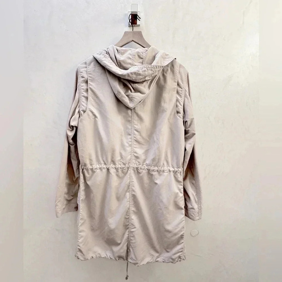 Alpha Tauri || Long Line Trench Coat Performance in Cream Large - Picture 3 of 10